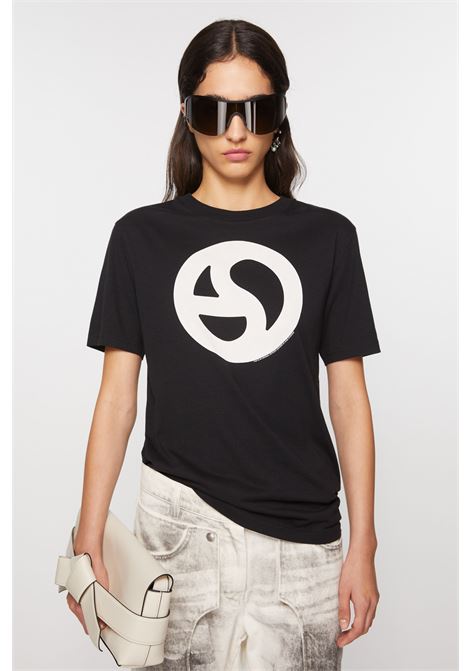 t-shirt con logo unisex nero in cotone ACNE STUDIOS | CL0265900